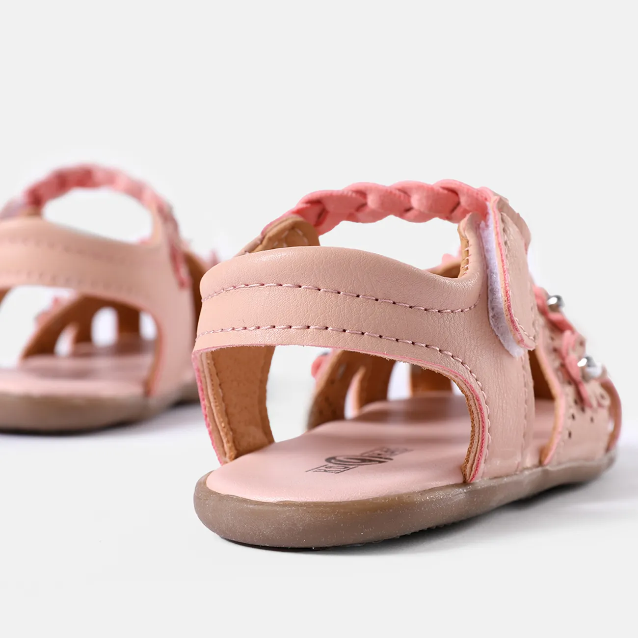 小童 女 甜美 純色 涼鞋 粉色 big image 1