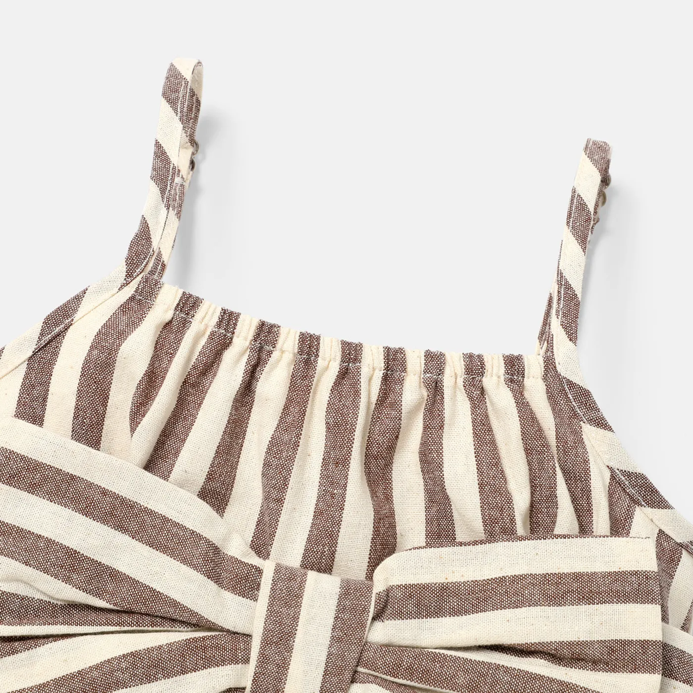 Baby Girl 100% Cotton Solid/Striped or Allover Daisy Floral Print Bow Front Cami Romper  image 3