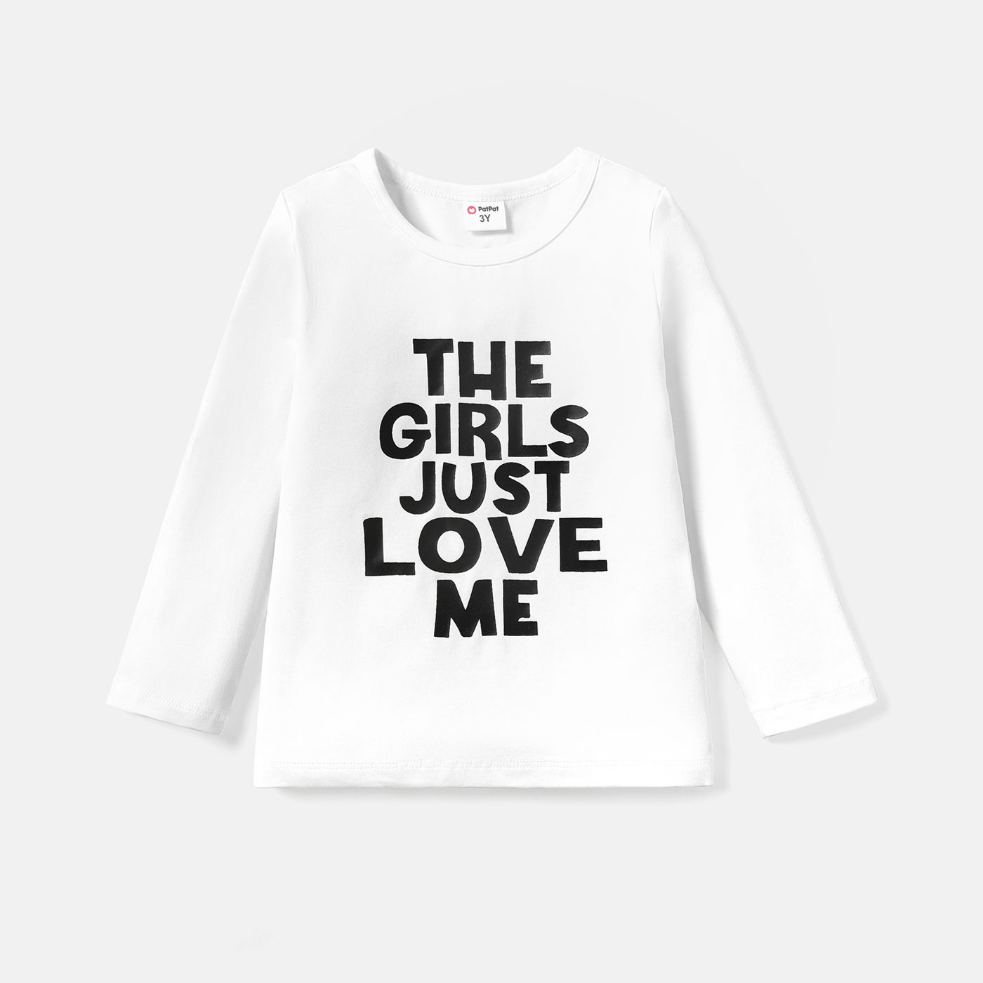 

Toddler Boy Letter Print Long-sleeve Cotton Tee
