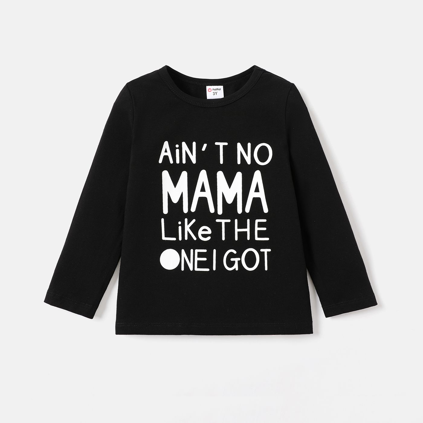 

Toddler Boy Letter Print Long-sleeve Cotton Tee