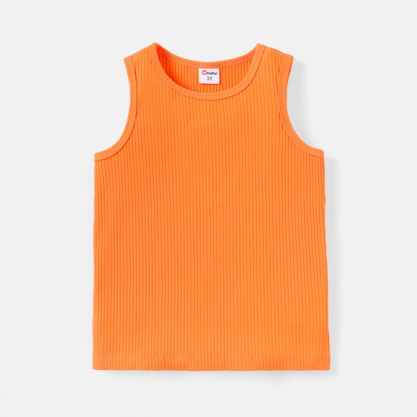 

Toddler Boy Solid Color Ribbed Cotton Tank Tops
