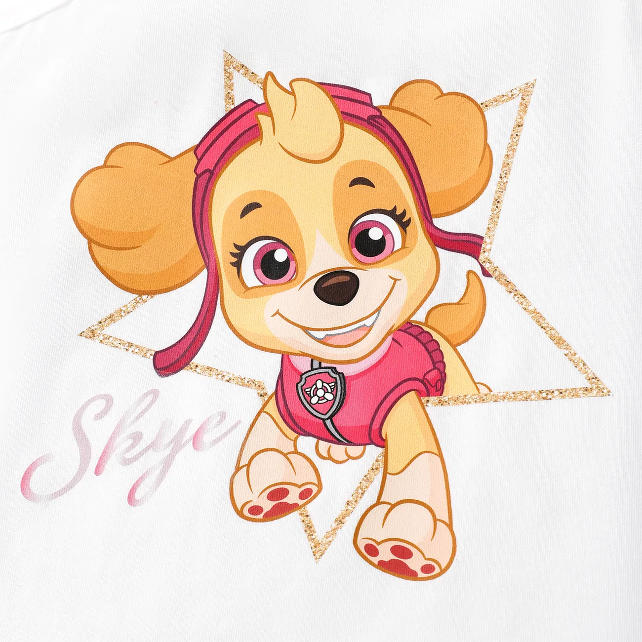 Patrulha Canina Criança Menina Manga cava Bonito Cão T-shirt sem mangas Branco big image 1