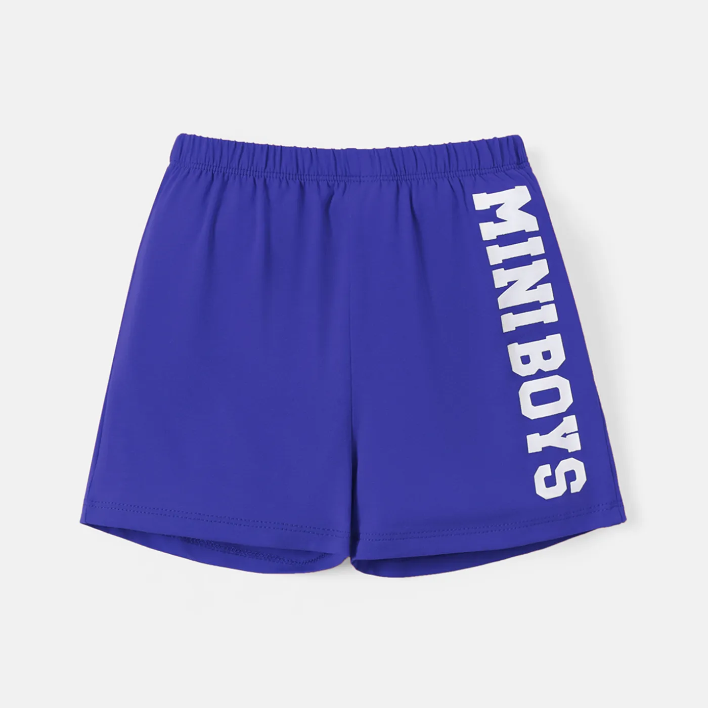 Baby Boy Letter Print Cotton Shorts Blue