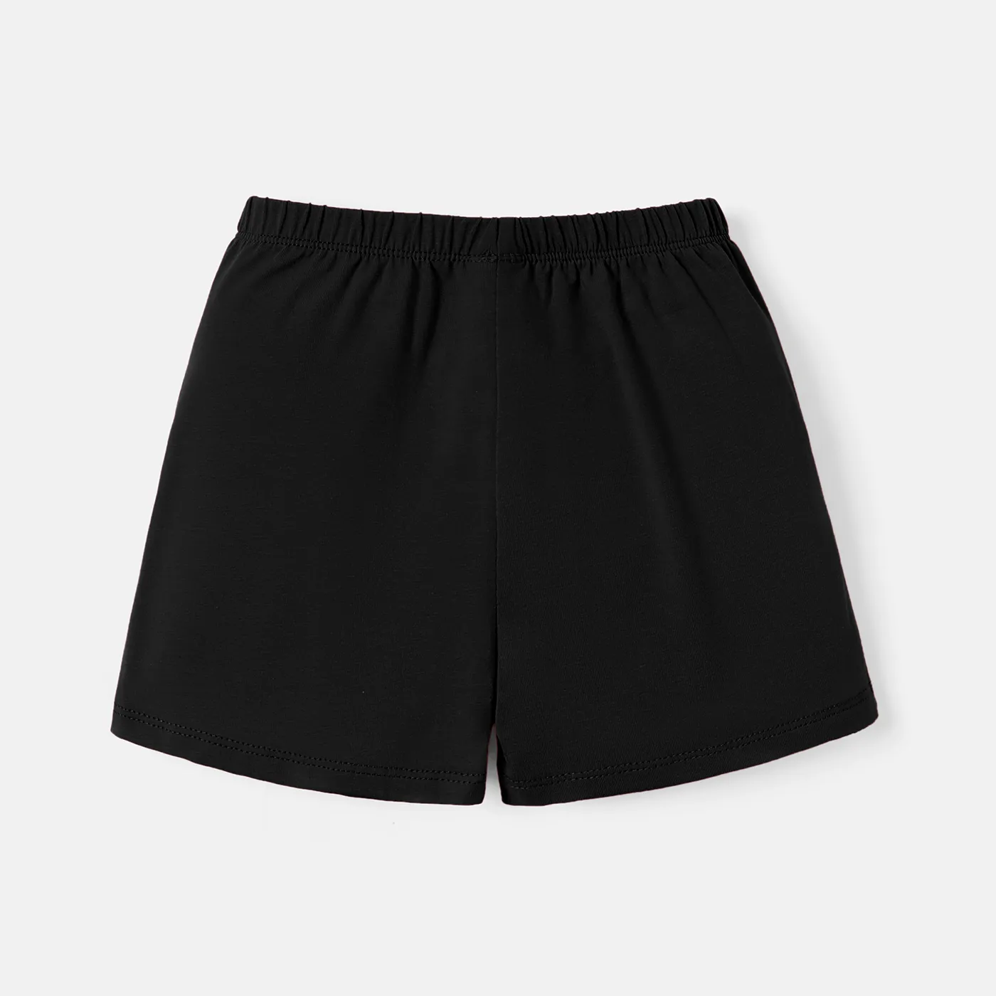 Baby Boy Letter Print Cotton Shorts Black image 2