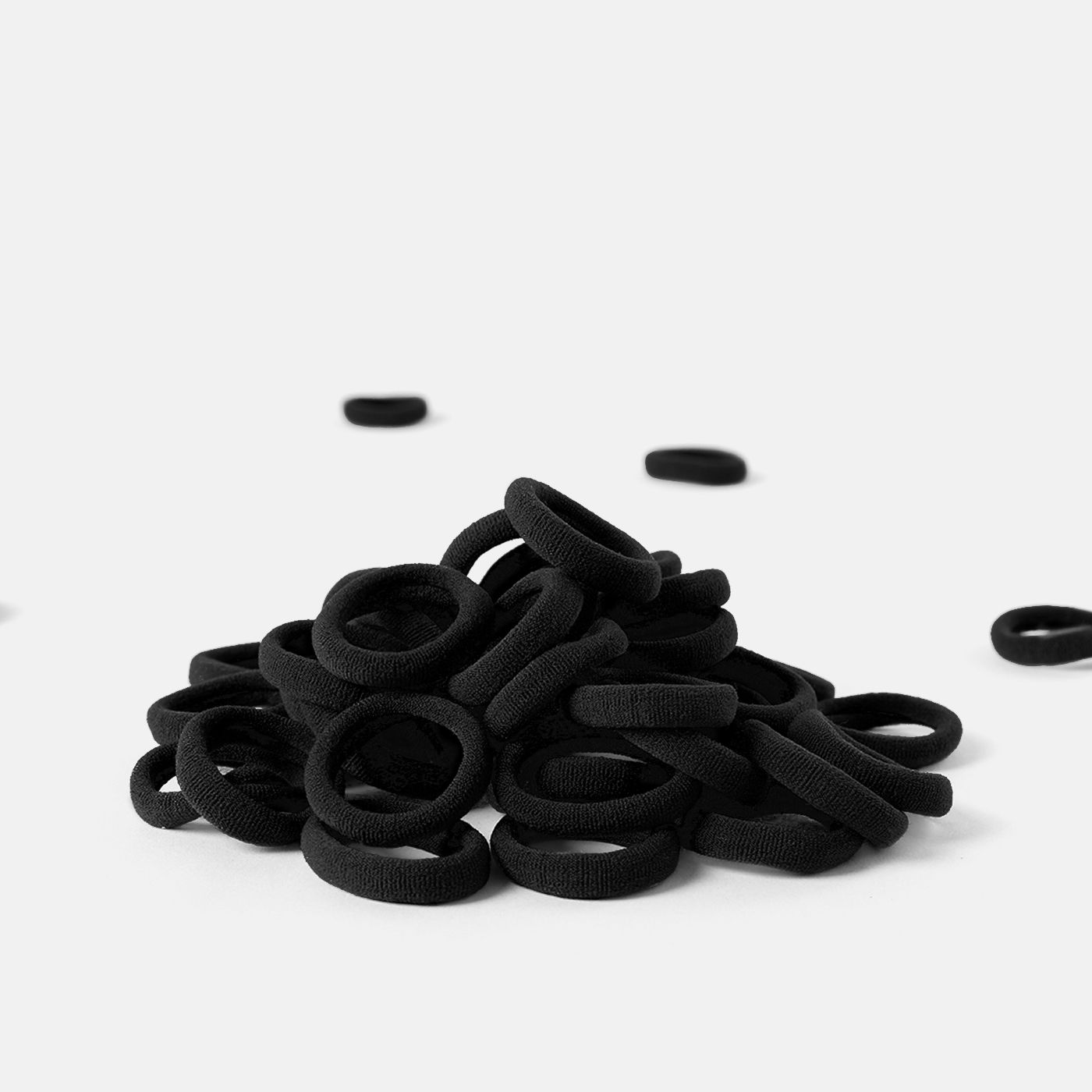 

50-pack Solid Elastic Hair Ties for Girls