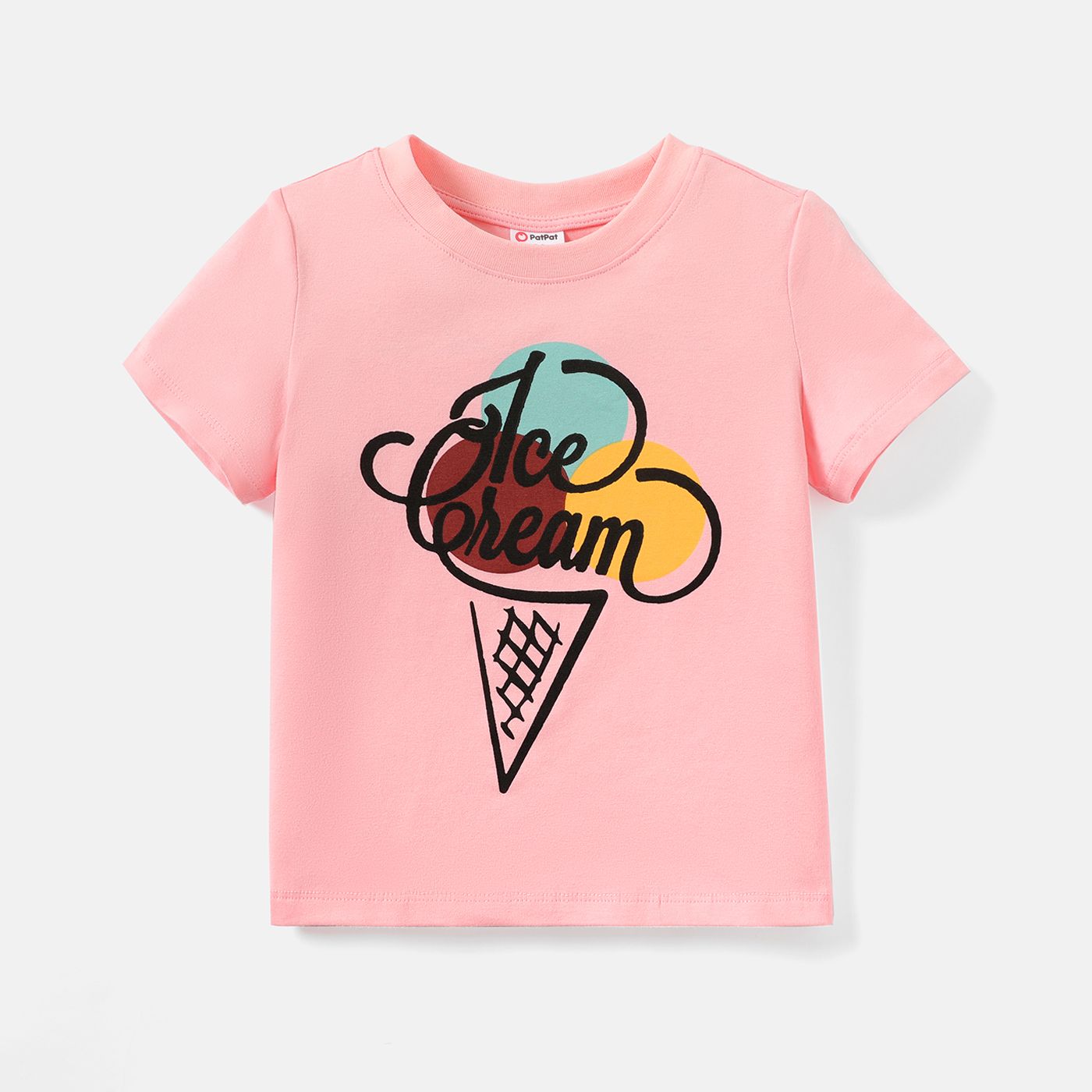 

Toddler Girl Letter Print Short-sleeve Cotton Tee