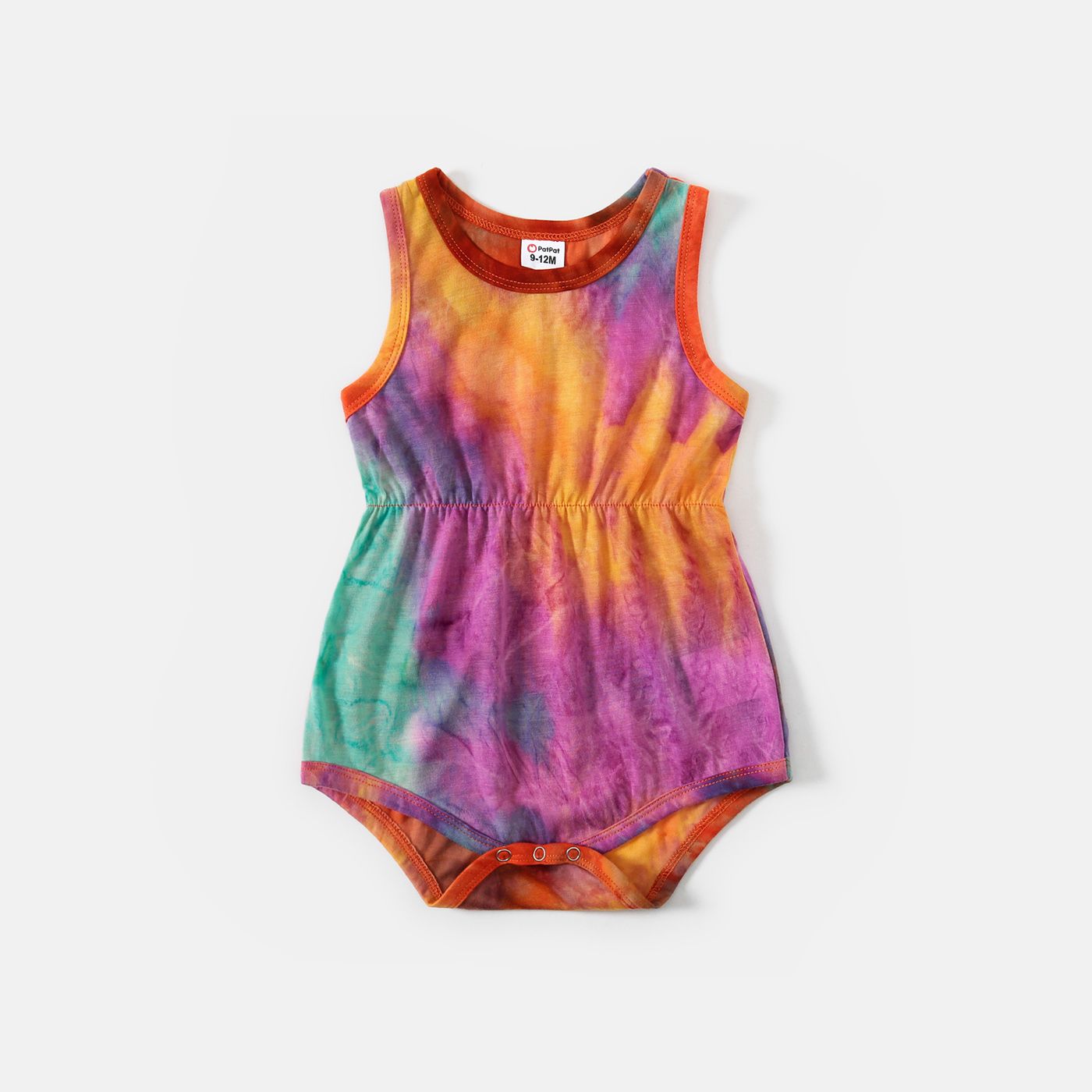 Mommy And Me 95% Cotton Colorful Tie Dye Bodycon Tank Dresses