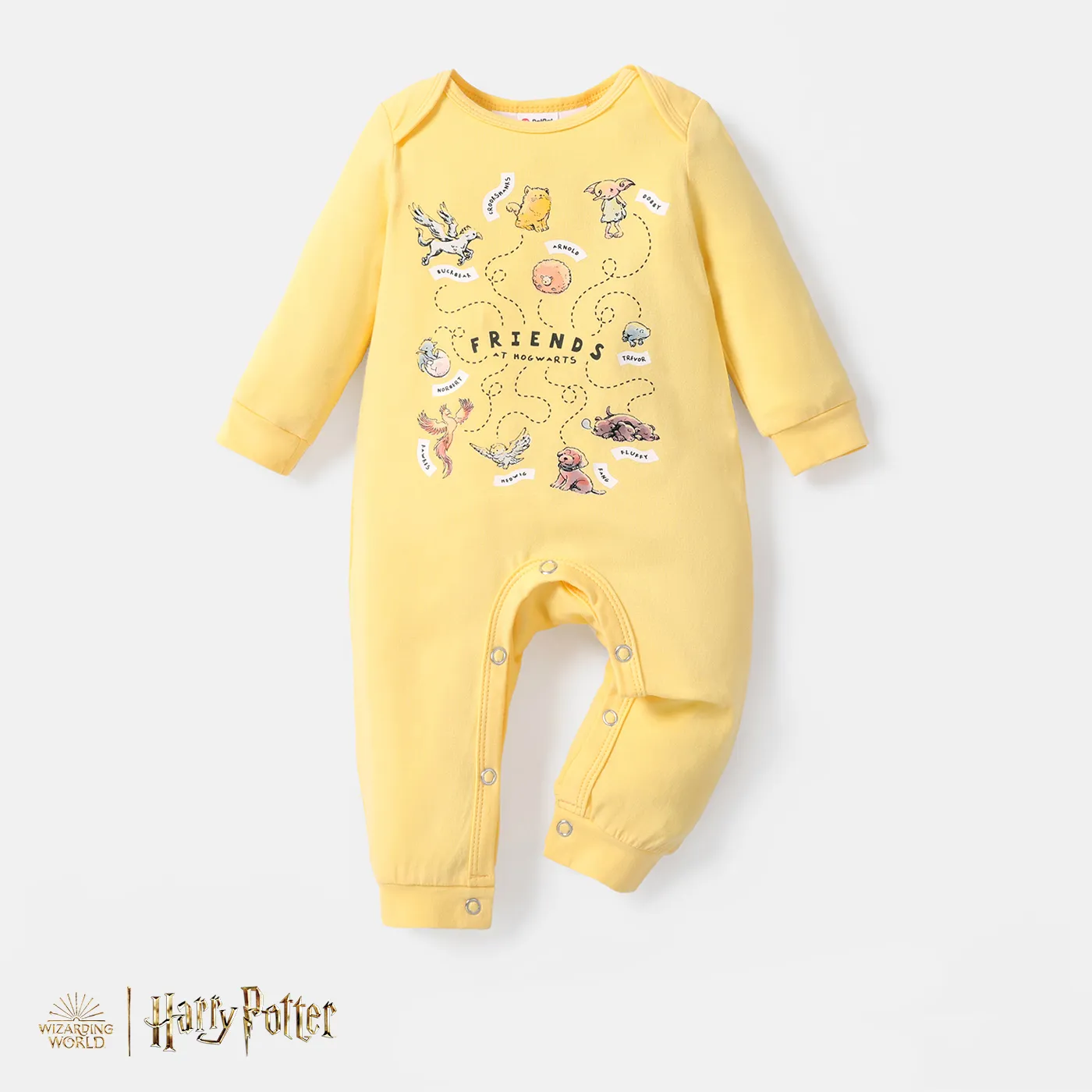 Harry Potter Baby Boy/Girl Graphic Print Long-sleeve Naiatm Jumpsuit
