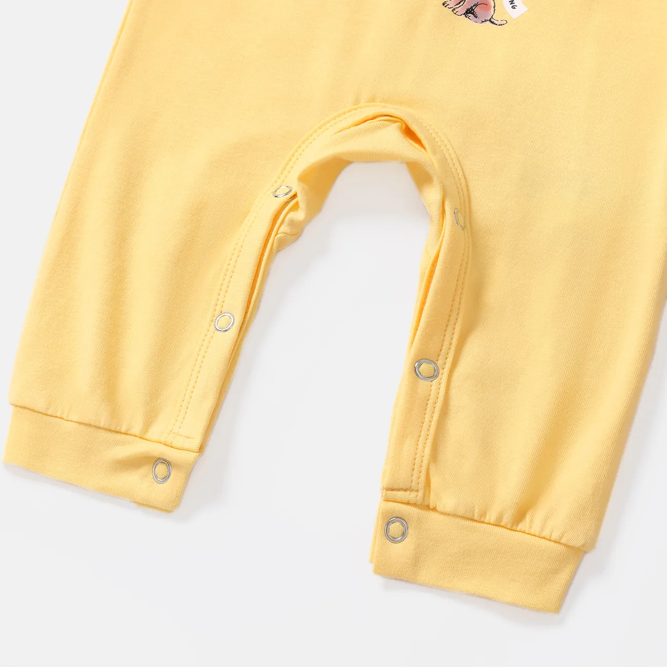 哈利波特 嬰兒 中性 童趣 長袖 長腿連身衣 黃色 big image 1
