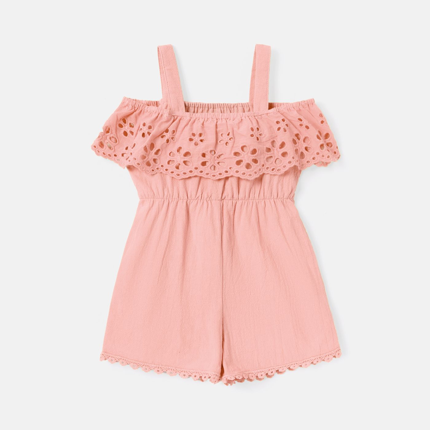 

Toddler Girl 100% Cotton Solid Color Flounce Slip Rompers