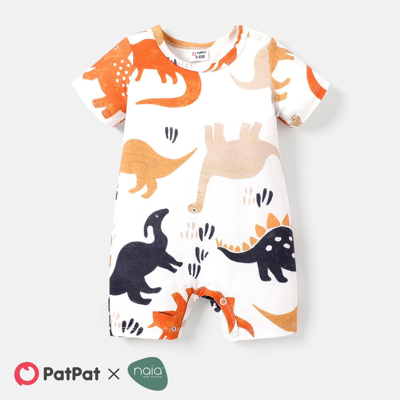 

Naia™ Baby Boy Allover Dinosaur Print Short-sleeve Romper
