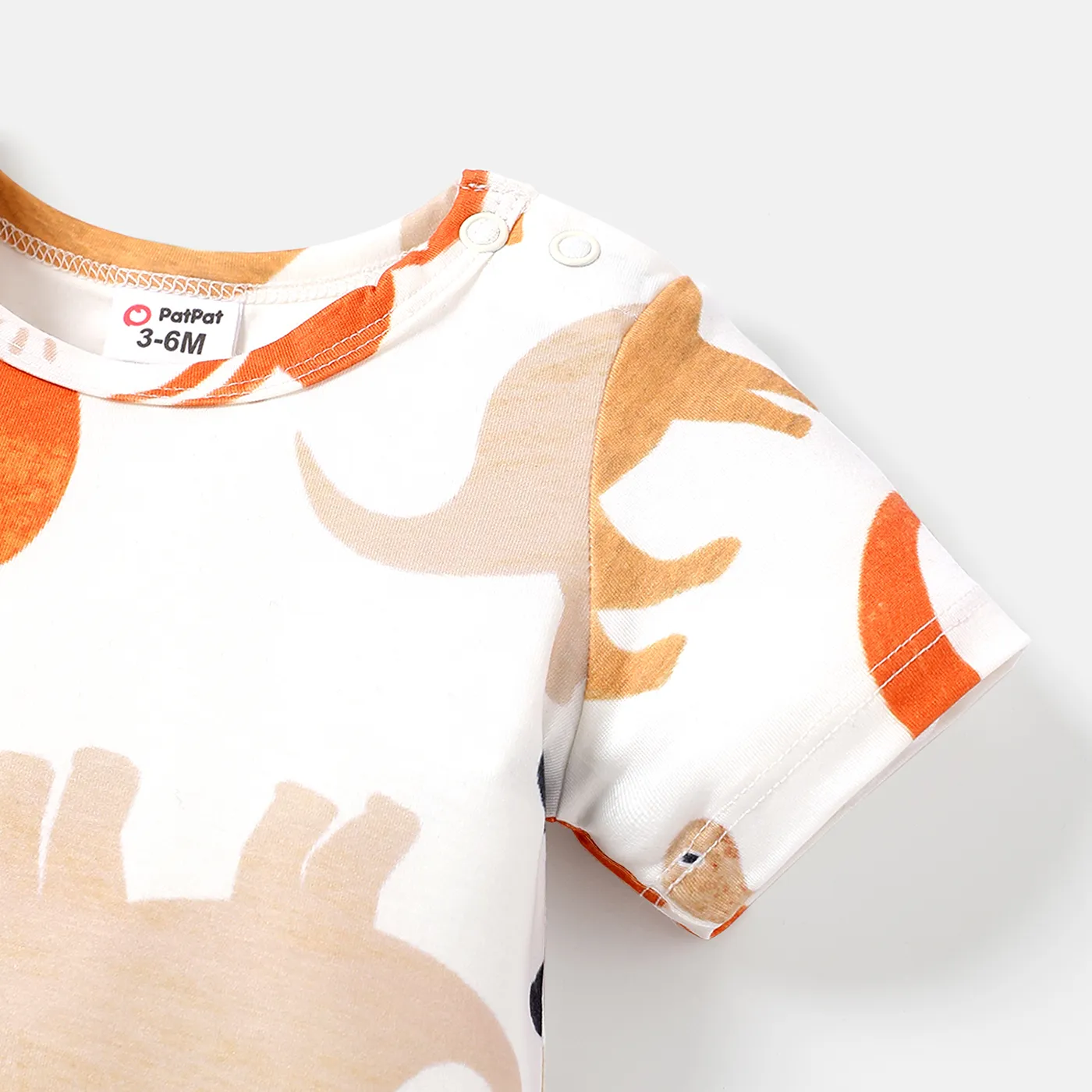Naia™ Baby Boy Allover Dinosaur Print Short-sleeve Romper Colorful image 4