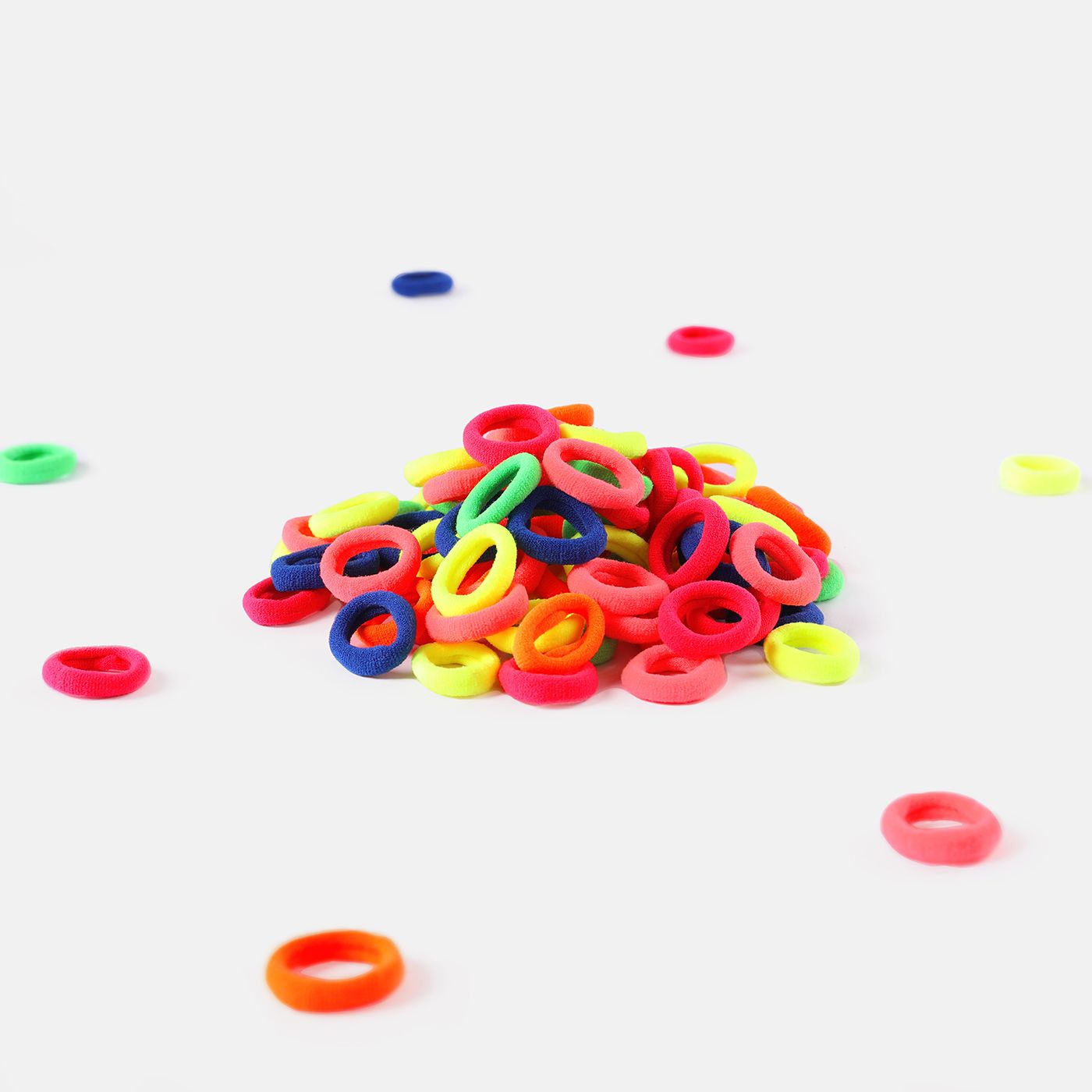 

100-pack Solid Soft Elastic Hair Ties for Girls