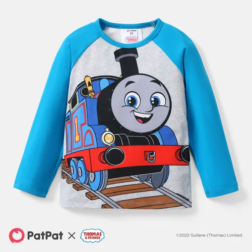Thomas & Friends Toddler Boy Colorblock Long Raglan Sleeve Tee