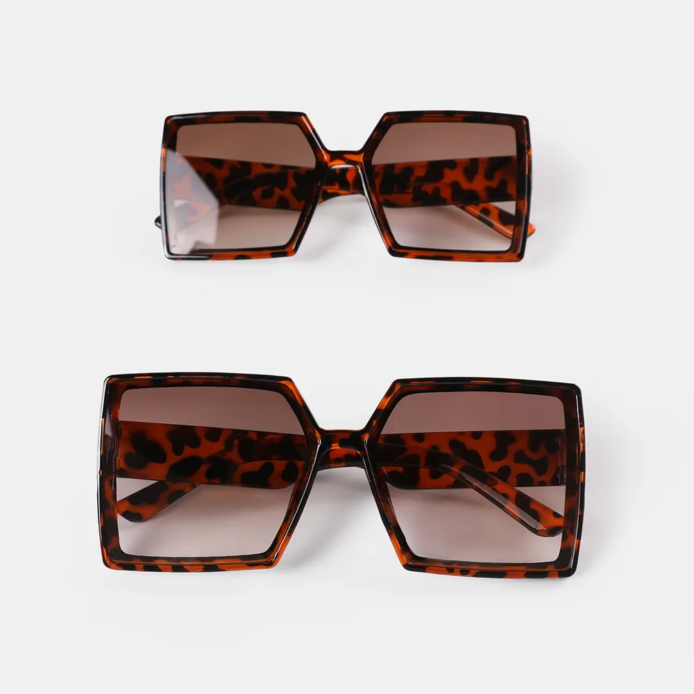occhiali alla moda con lenti colorate con montatura leopardata per mamma e me (colore della custodia per occhiali casuale)  big image 2