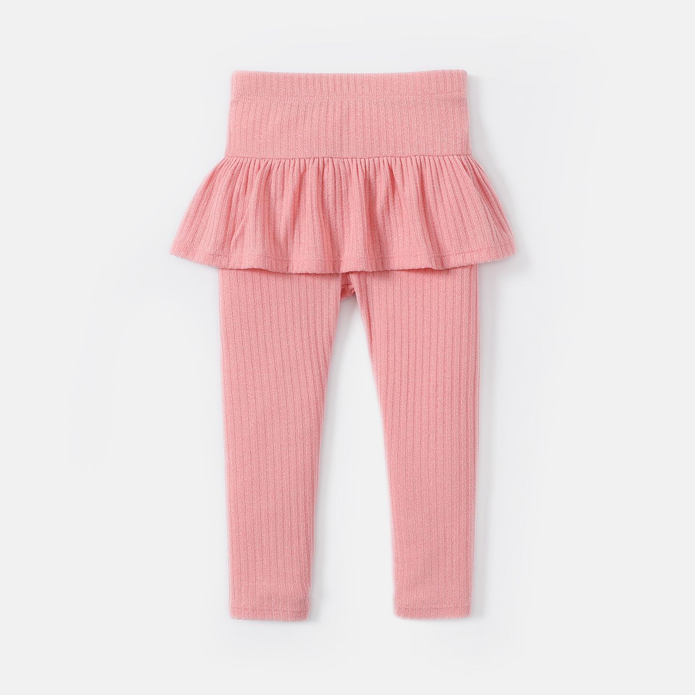 

Toddler Girl Solid Color Ribbed Skirt Leggings