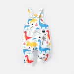 Baby Boy Allover Colorful Dinosaur Print Overalls  image 2