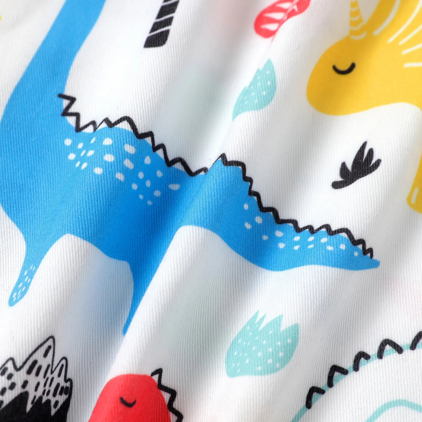 Baby Boy Allover Colorful Dinosaur Print Overalls  image 4