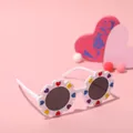 Óculos de armação floral com decoração de coração infantil/criança (com caixa de óculos)  image 5