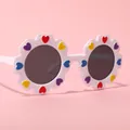 Brille mit Blumenrahmen für Kleinkinder / Kinder mit Herzdekor (mit Brillenetui)  image 4