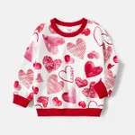 Mommy and Me Allover Red Heart Print Long-sleeve Sweatshirts  image 6
