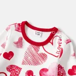 Mommy and Me Allover Red Heart Print Long-sleeve Sweatshirts  image 3