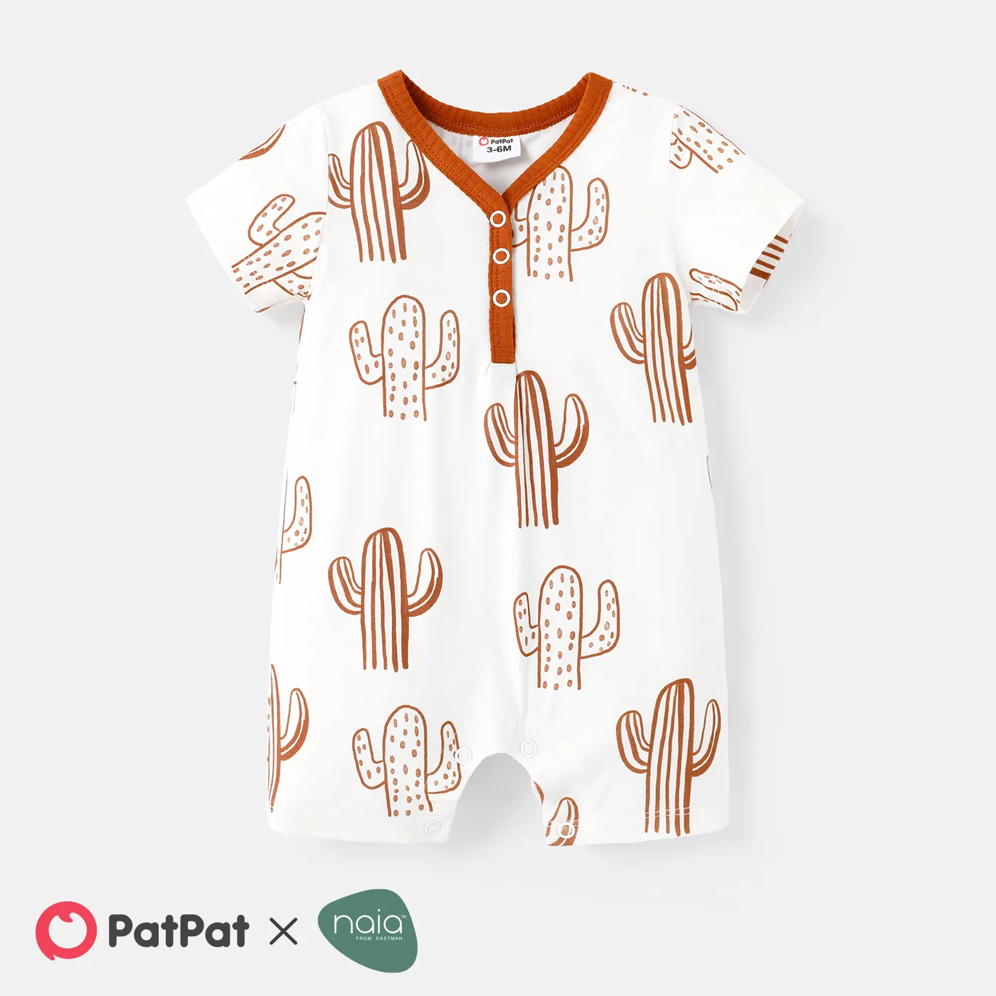 Baby Boy/Girl Allover Print Short-sleeve Naia™ Romper  big image 1