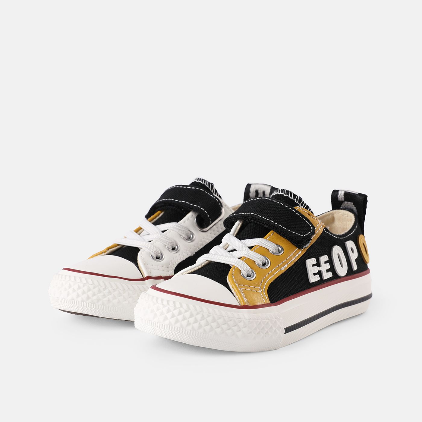 

Toddler / Kid Letter Graphic Color Block Canvas Shoes