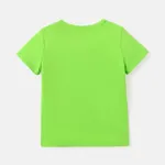 Kid Girl/Boy Graphic Short-sleeve Cotton Tee Green image 3