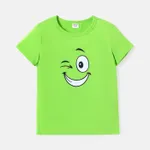 Kid Girl/Boy Graphic Short-sleeve Cotton Tee Green