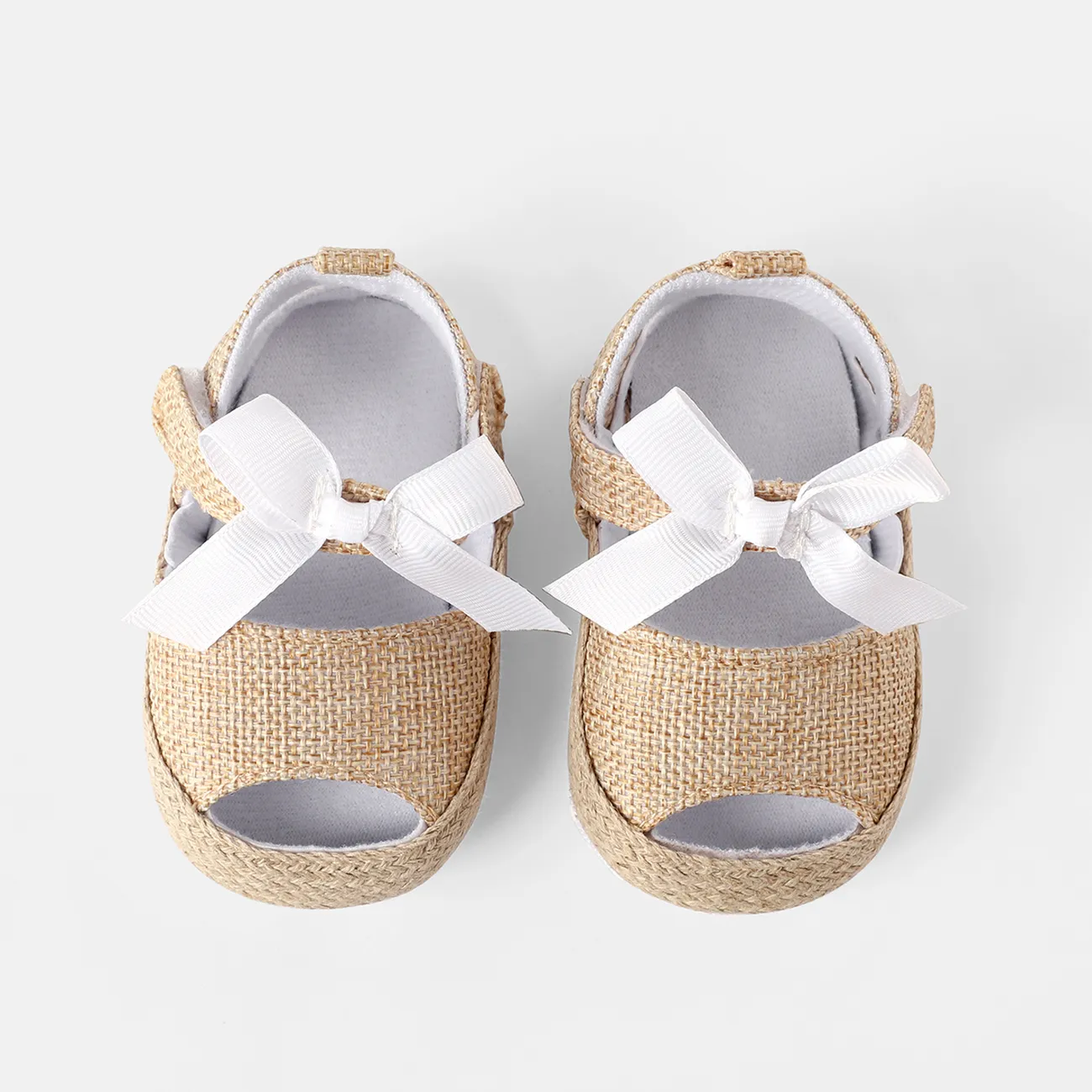 Baby / Toddler Bow Decor Espadrille Prewalker Shoes White big image 1