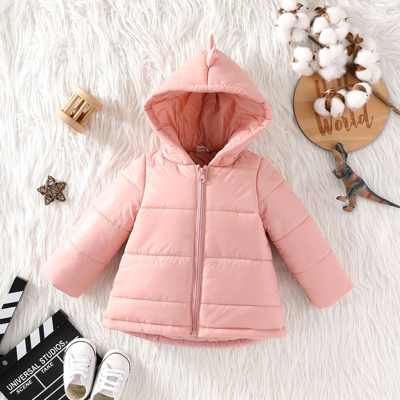 Baby Boy/Girl 3D Dinosaur Design Solid Thickened Thermal Winter Coat