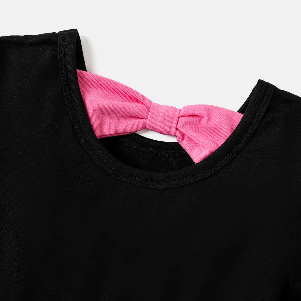 Barbie Toddler/Kid Girl Back Bowknot Design Cotton Short-sleeve Dress  big image 3