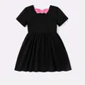 Barbie Toddler/Kid Girl Back Bowknot Design Cotton Short-sleeve Dress  image 5