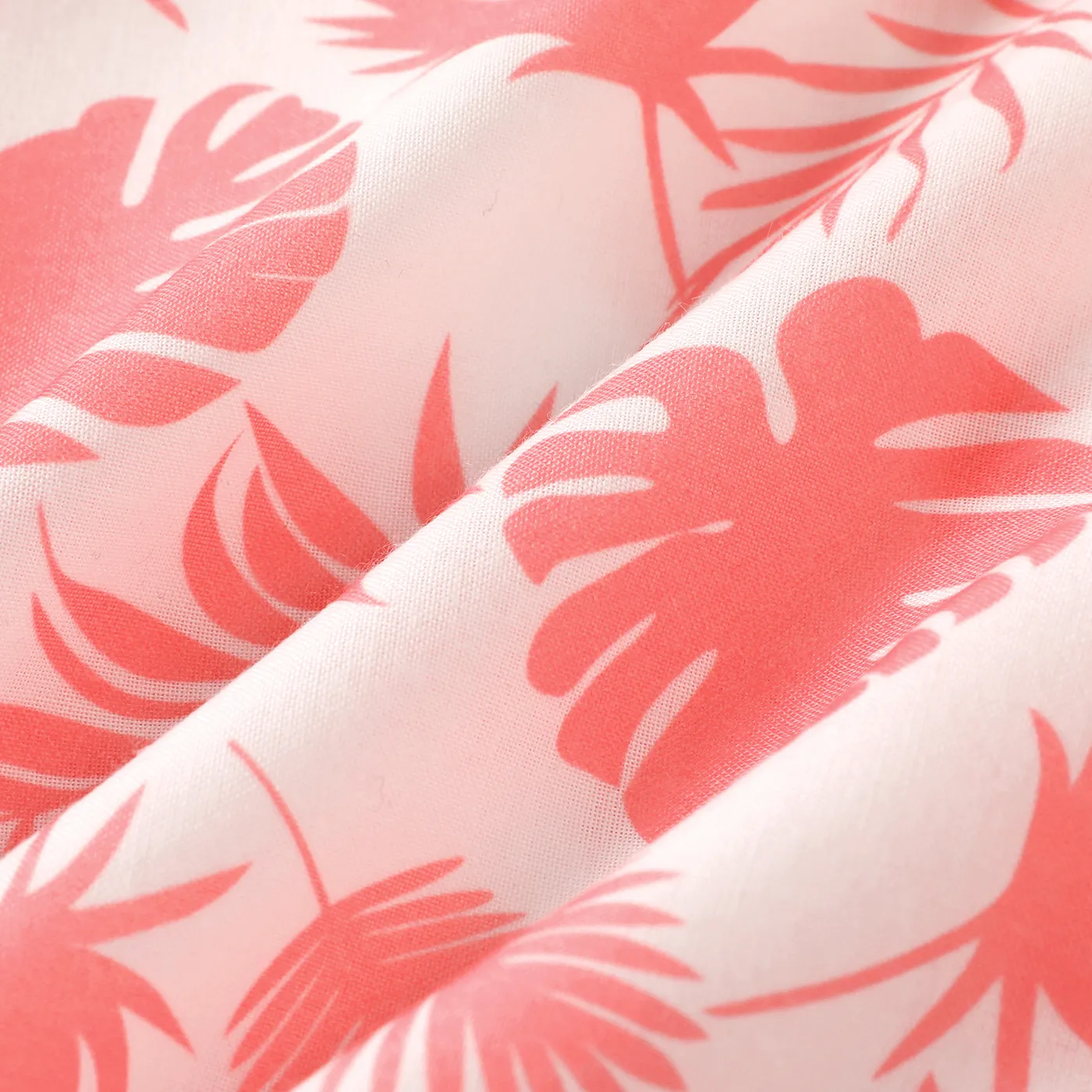 2pcs Baby Boy 100% Cotton Solid Pants and Allover Palm Leaf Print Bow Tie Decor Short-sleeve Shirt Set Colorful image 5