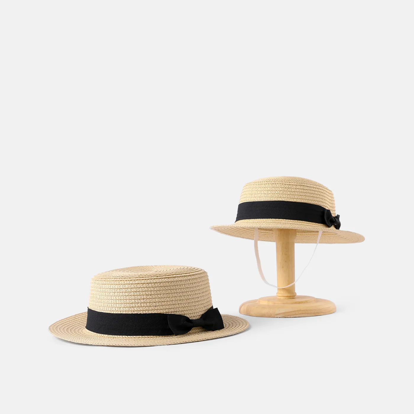 Bow Decor Straw Hat for Mom and Me  big image 1