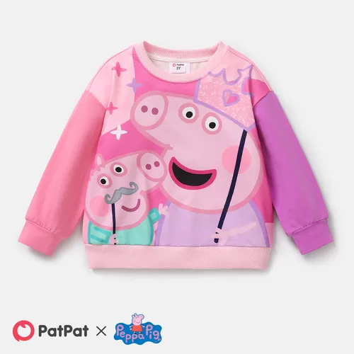 Peppa Pig Toddler Girl Colorblock Pullover Sweatshirt