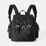 Quilted Baby Bag Backpack Multifunction Waterproof Travel Back Pack Nappy Changing Bags Baby Bag Black