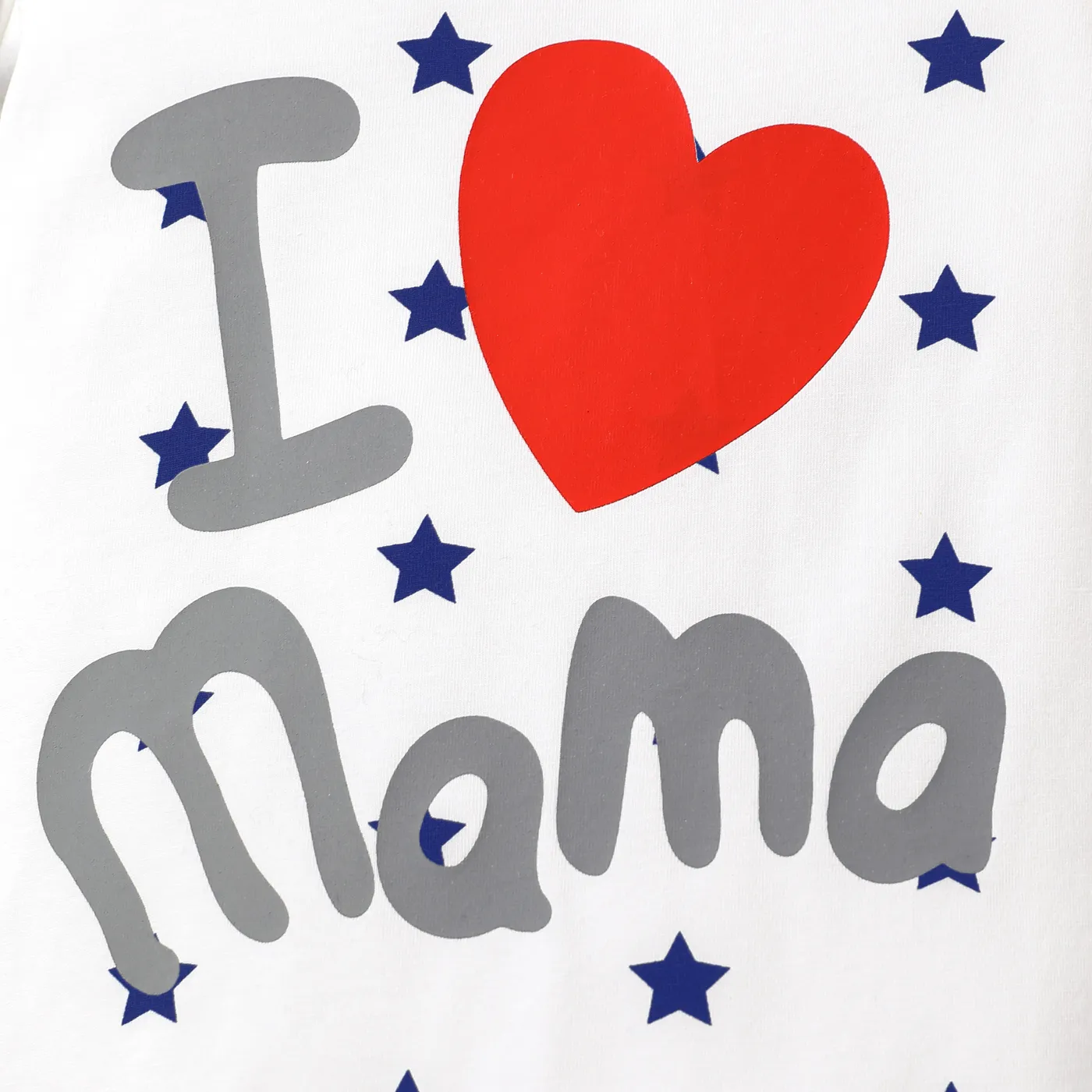 Baby Boy 95% Cotton Short-sleeve Allover Star Print Letter & Heart Graphic Romper ColorBlock image 4