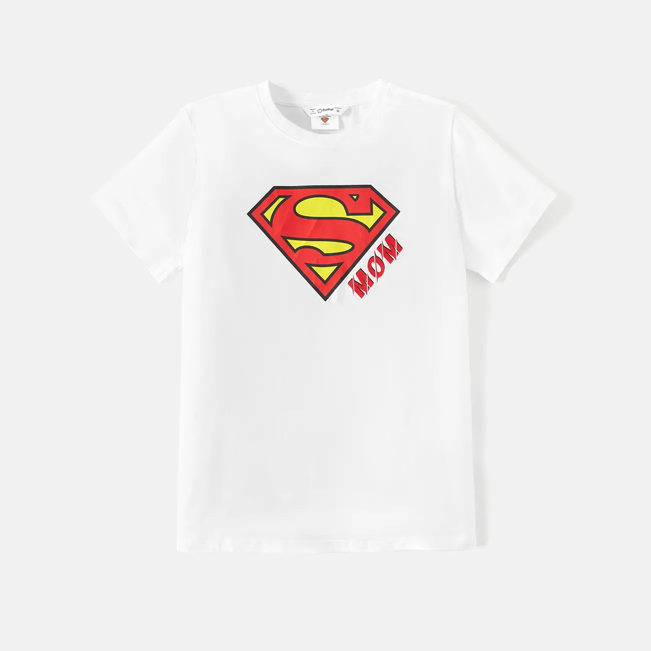 Superman Family Matching Cotton Short-sleeve Graphic White Tee White big image 1