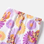 PAW Patrol 2pcs Toddler Girl Cotton Bowknot Design Sleeveless Tee and Naia Floral Print Shorts Set  image 3