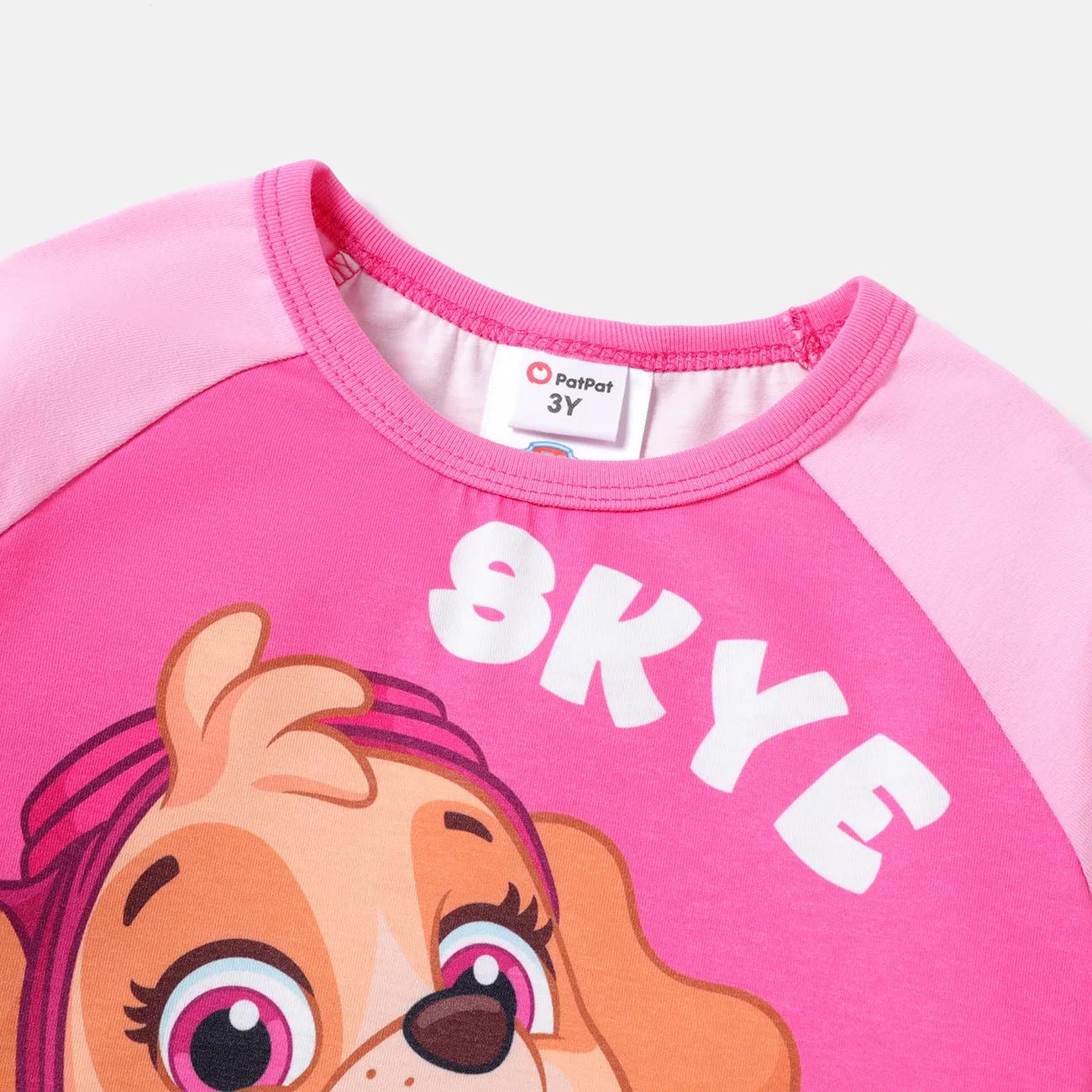 Patrulha Canina Criança Unissexo Costuras de tecido Infantil Cão Manga comprida T-shirts Rosa big image 1