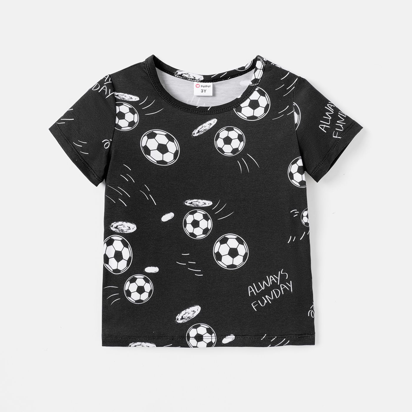 

Toddler Boy Naia Letter Soccer Print Short-sleeve Tee