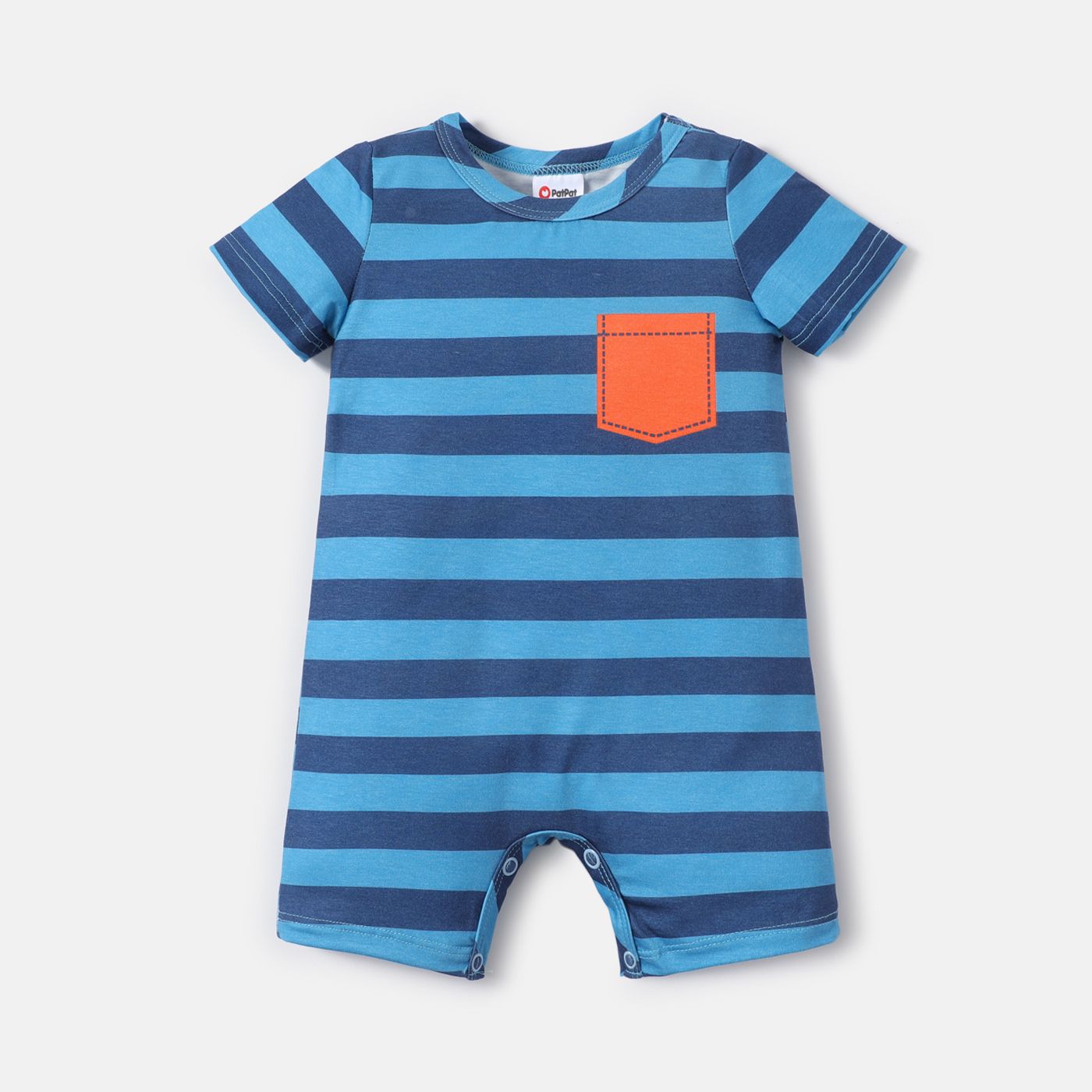 Baby Boy Short-sleeve Striped Or Dinosaur Print Naia Romper