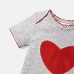 Baby Girl 100% Cotton Short-sleeve Heart Graphic Tee  image 4