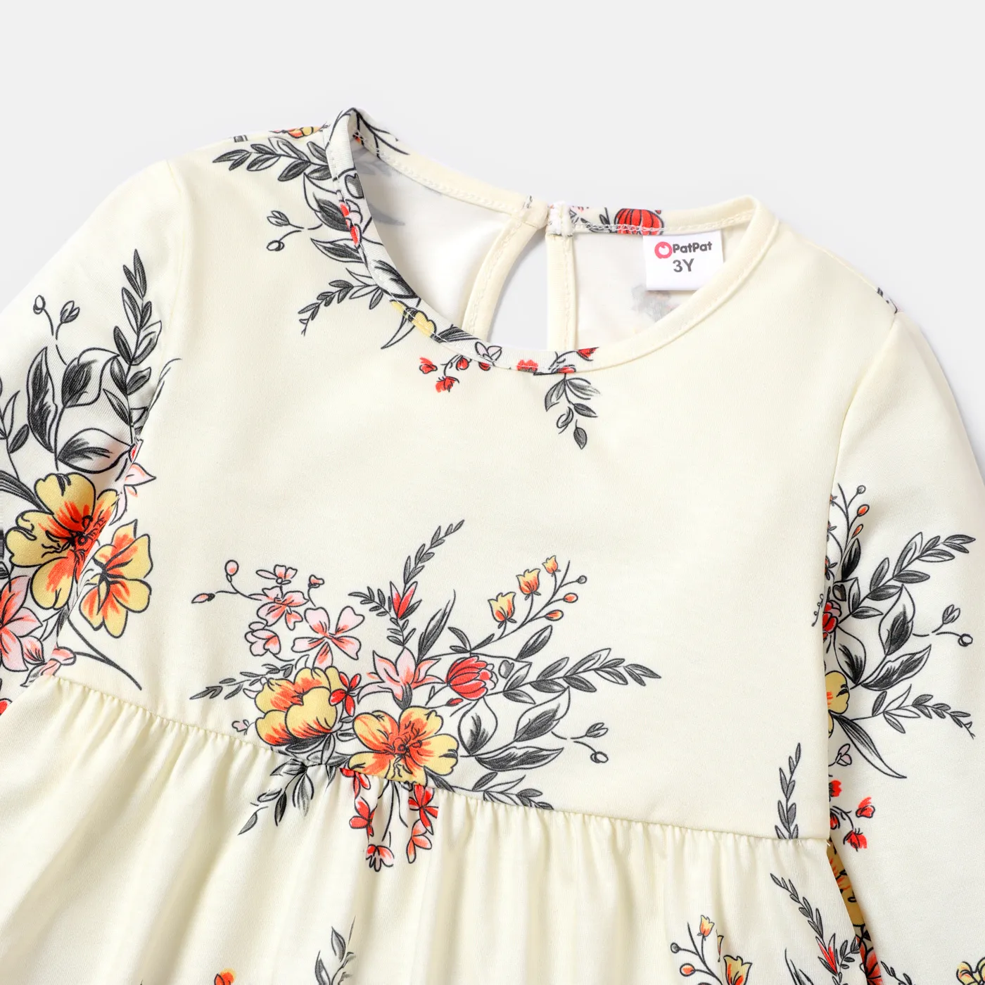 Naia 3pcs Toddler Girl Floral Print Long-sleeve Tee & Pants and Headband Set  image 3