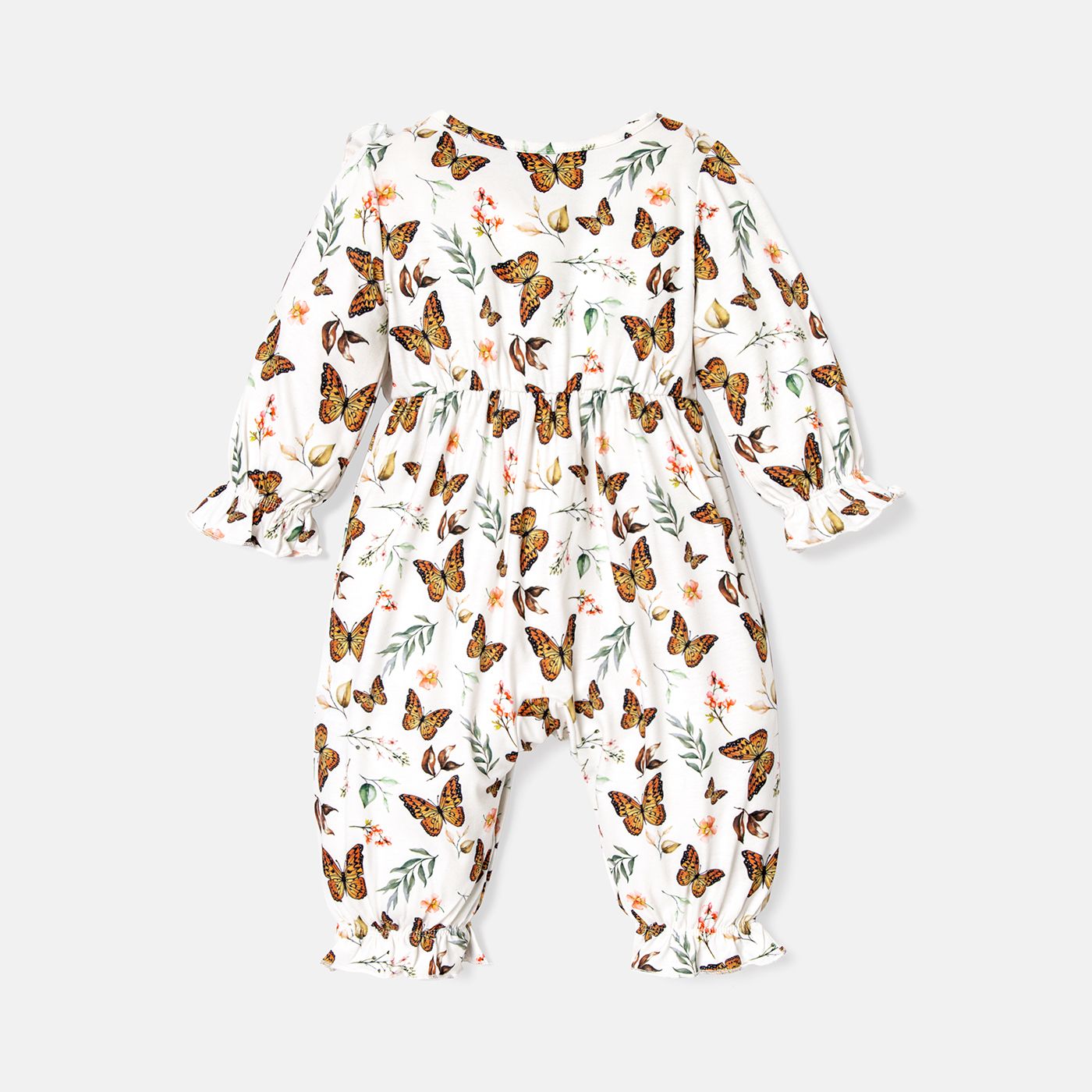 

Baby Girl Solid Cotton Ribbed or Allover Butterfly Print Romper/ Dress/ Jumpsuit or Leggings
