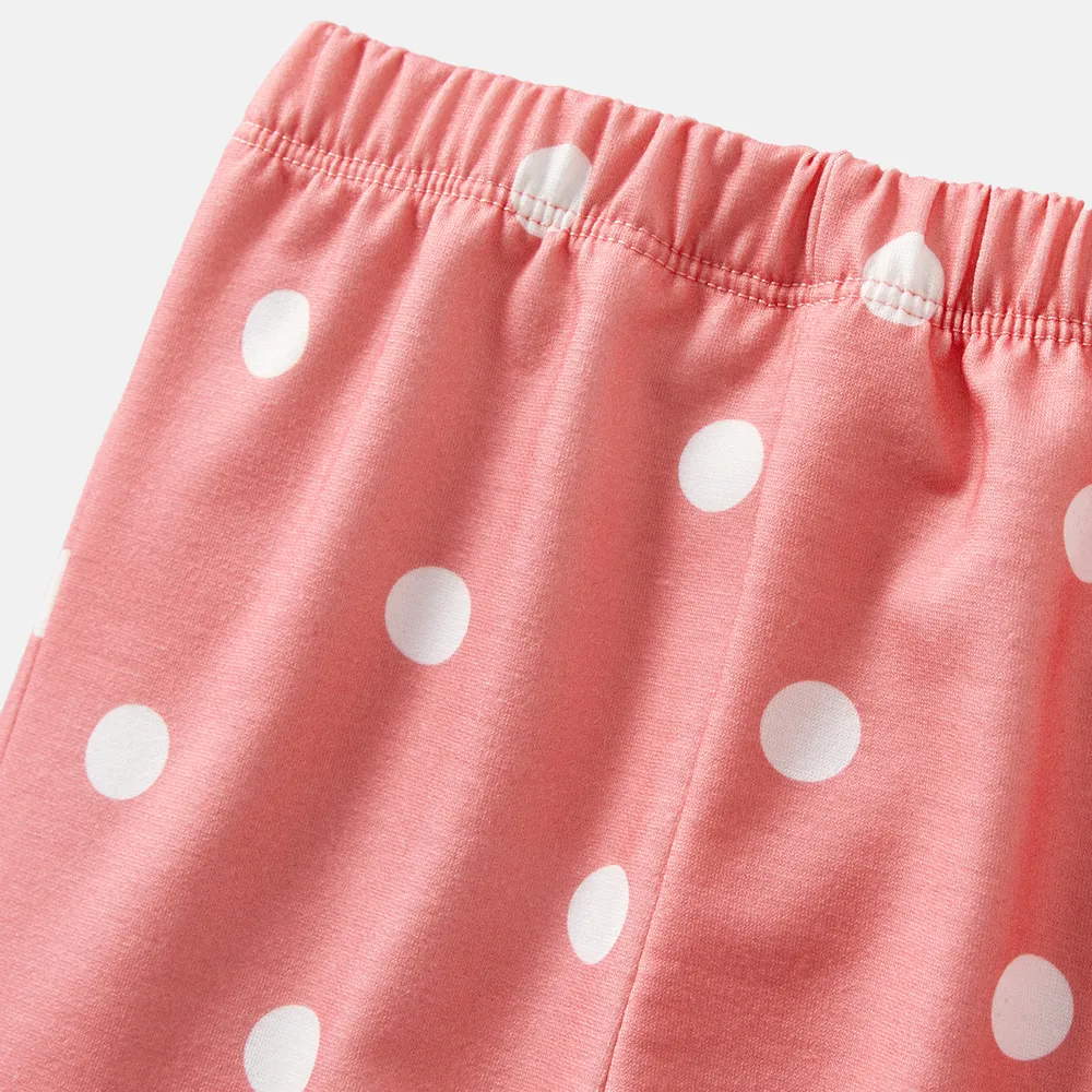 2pcs Baby Girl/Boy Polka dots/Star Print Sweatshirt and Pants Set  big image 5
