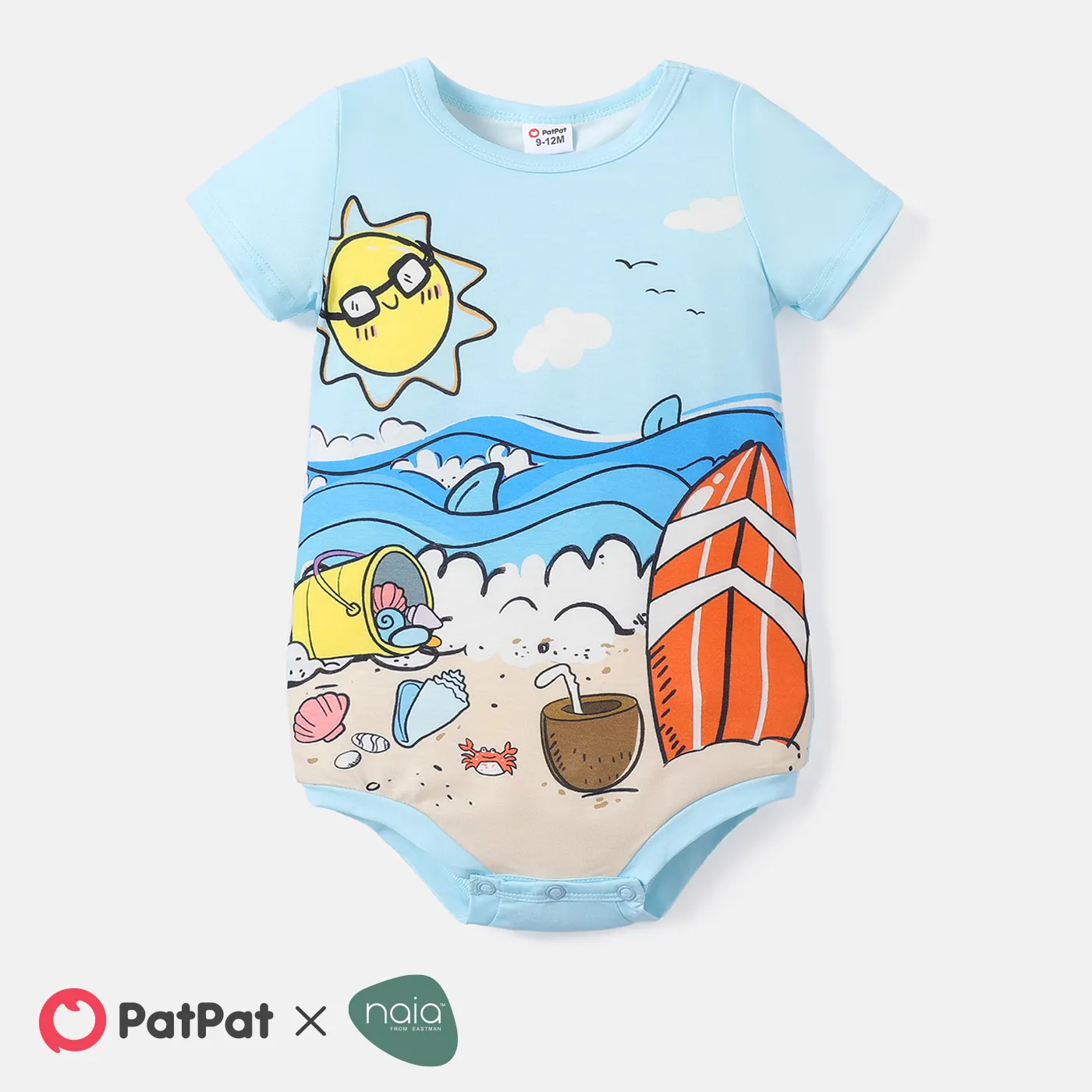 Naiaâ¢ Baby Boy Ocean Graphic Short-sleeve Romper