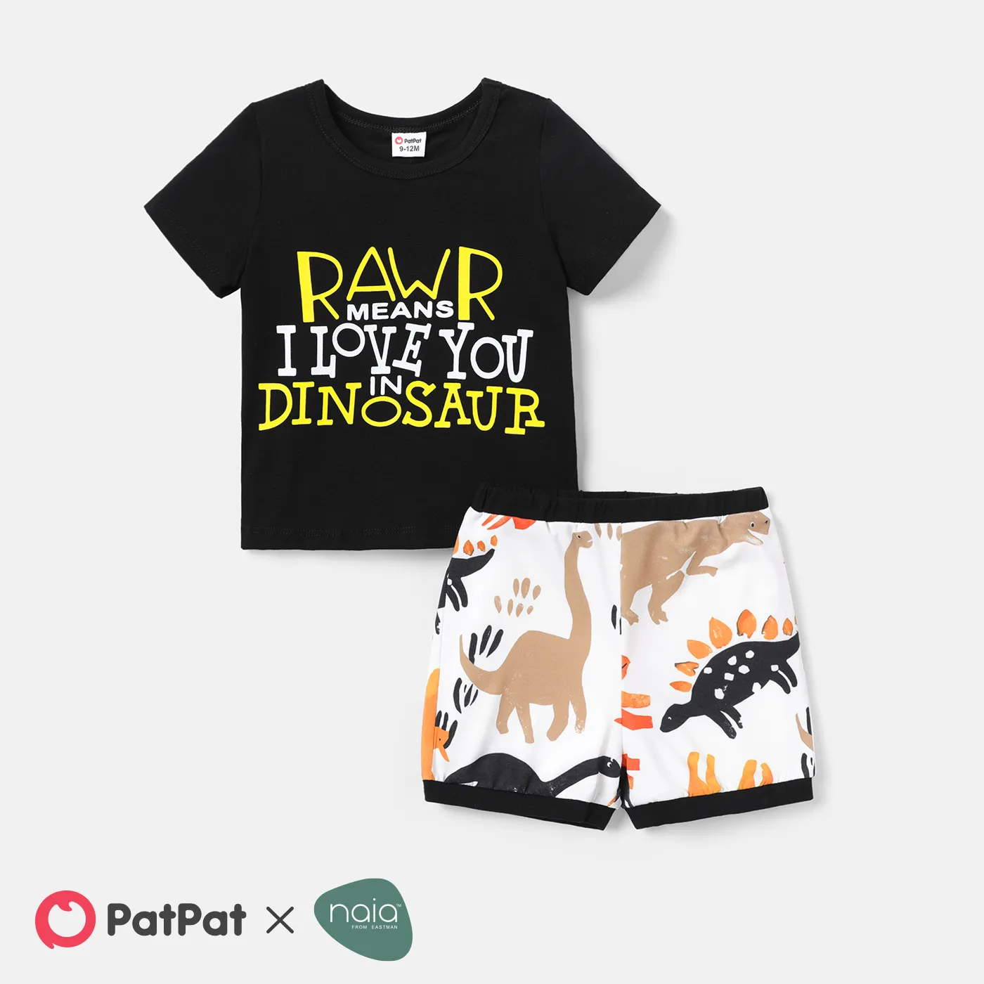 2 pezzi Neonato Ragazzo Infantile Manica corta Set neonato colorato